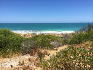 cottesloe, perth, blue sky, western australia, beach, australia, ocean, western, summer, sand, sky, nature, blue, landscape, tourism, coast, holiday, travel, sun